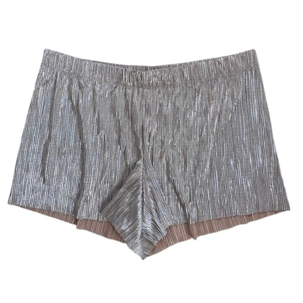 NWOT Victoria's Secret Women's Size Large Gold Metallic Shimmer Casual Shorts